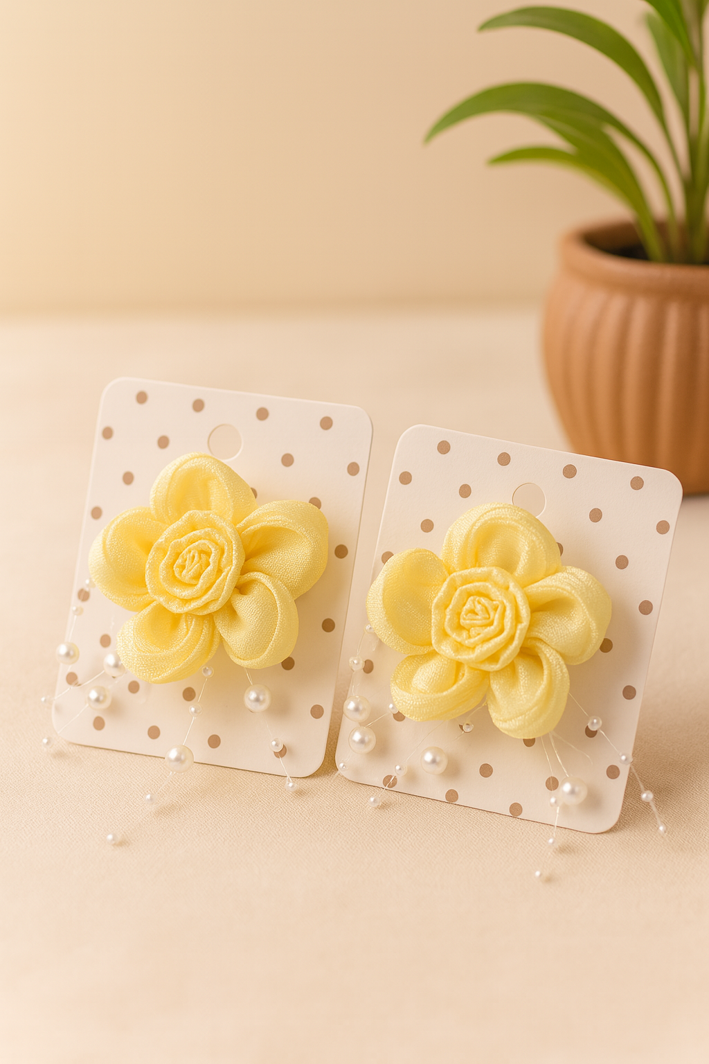 Whumies Flower Pearl Hair Clips Set |  Elegant Hair Accessories