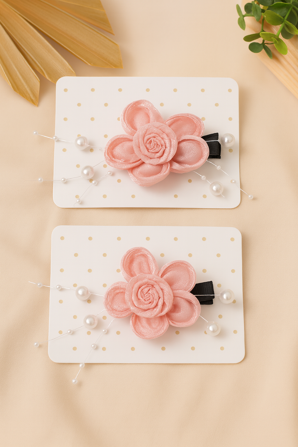 Flower Pearl Hair Clips Set |  Elegant Hair Accessories