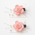 Flower Pearl Hair Clips Set |  Elegant Hair Accessories