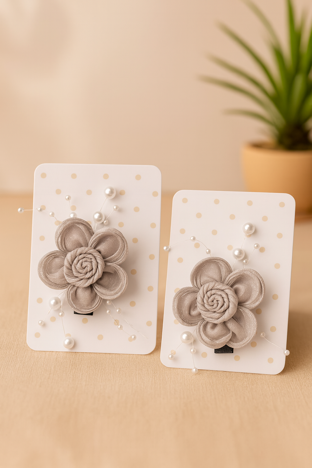 Whumies Flower Pearl Hair Clips Set |  Elegant Hair Accessories