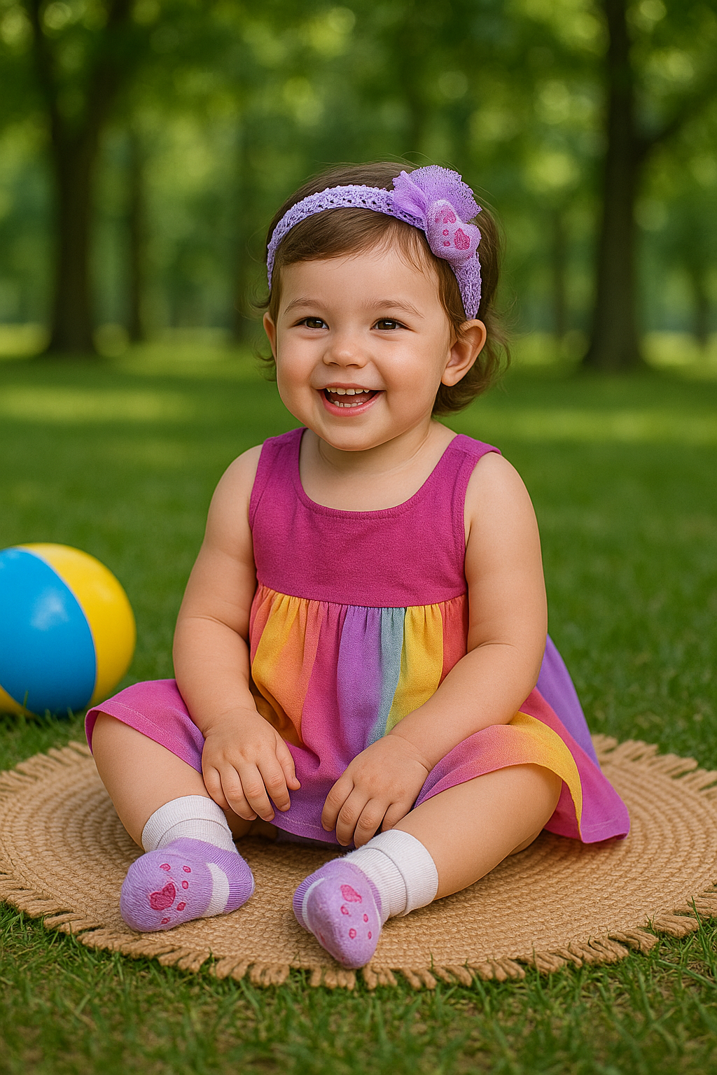 Whumies Strawberry Baby Socks & Matching Hair Belt Set