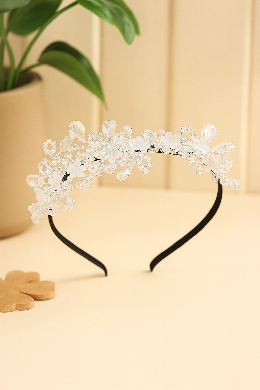 Whumies Crystal Flower Headband | Elegant Wedding & Party Hair Accessory