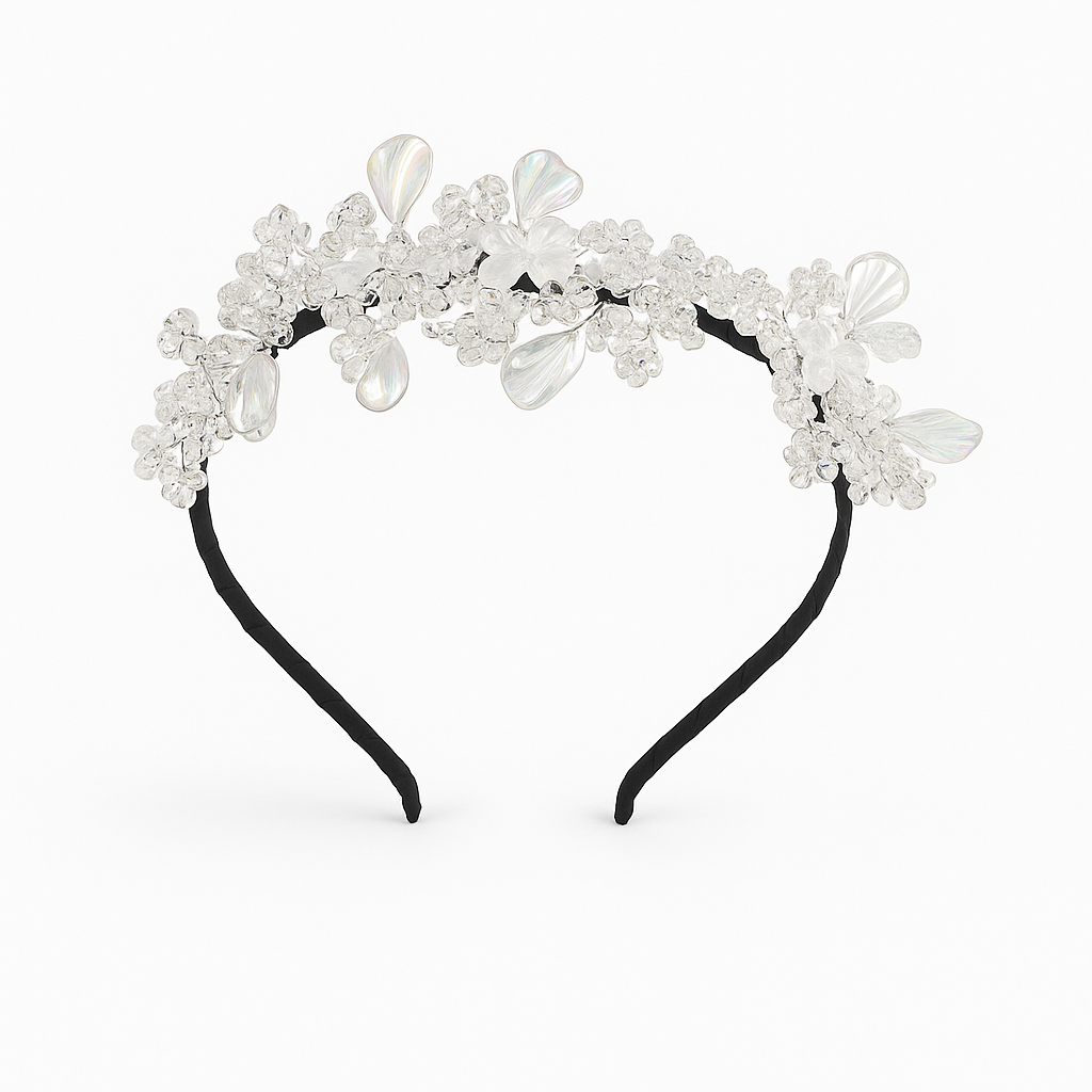 Whumies Crystal Flower Headband | Elegant Wedding & Party Hair Accessory