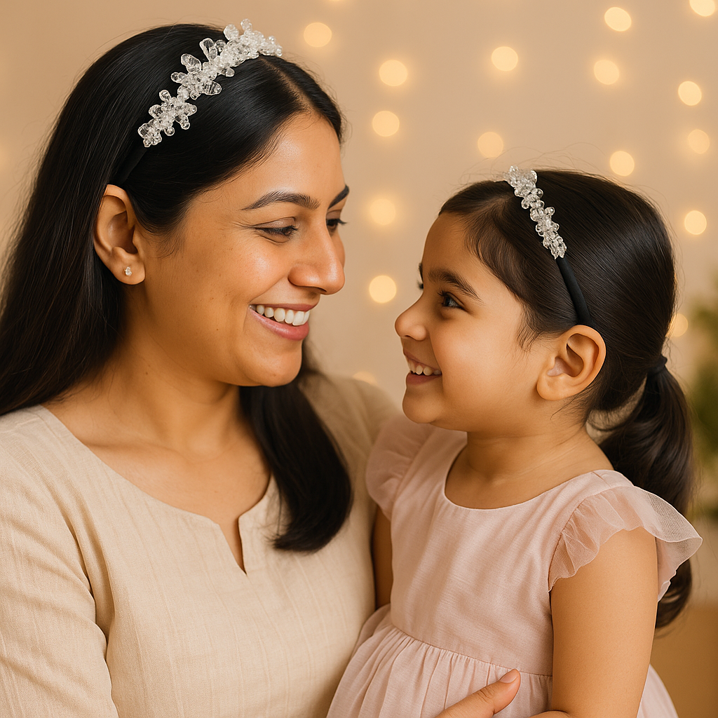 Whumies Crystal Flower Headband | Elegant Wedding & Party Hair Accessory