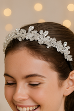 Crystal Flower Headband | Elegant Wedding & Party Hair Accessory