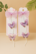 Pearl Butterfly Hair Clips set for Girls