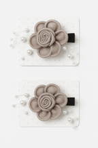 Flower Pearl Hair Clips Set |  Elegant Hair Accessories