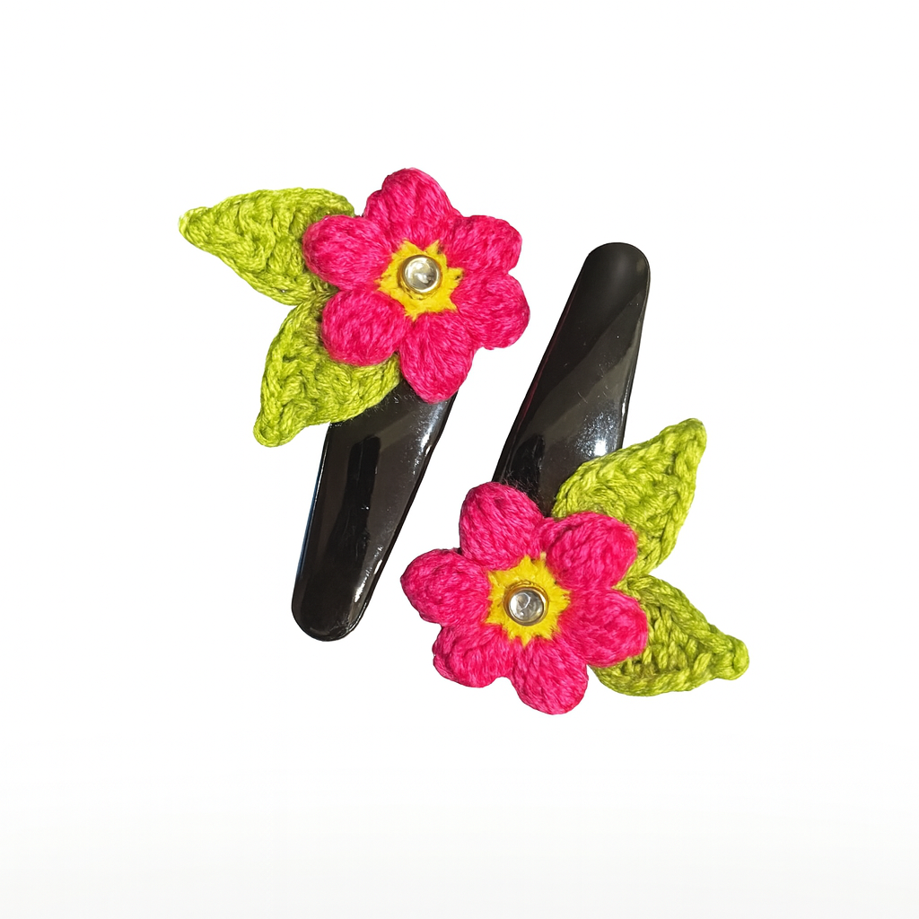 Crochet Flower Hairpin-Set of 2