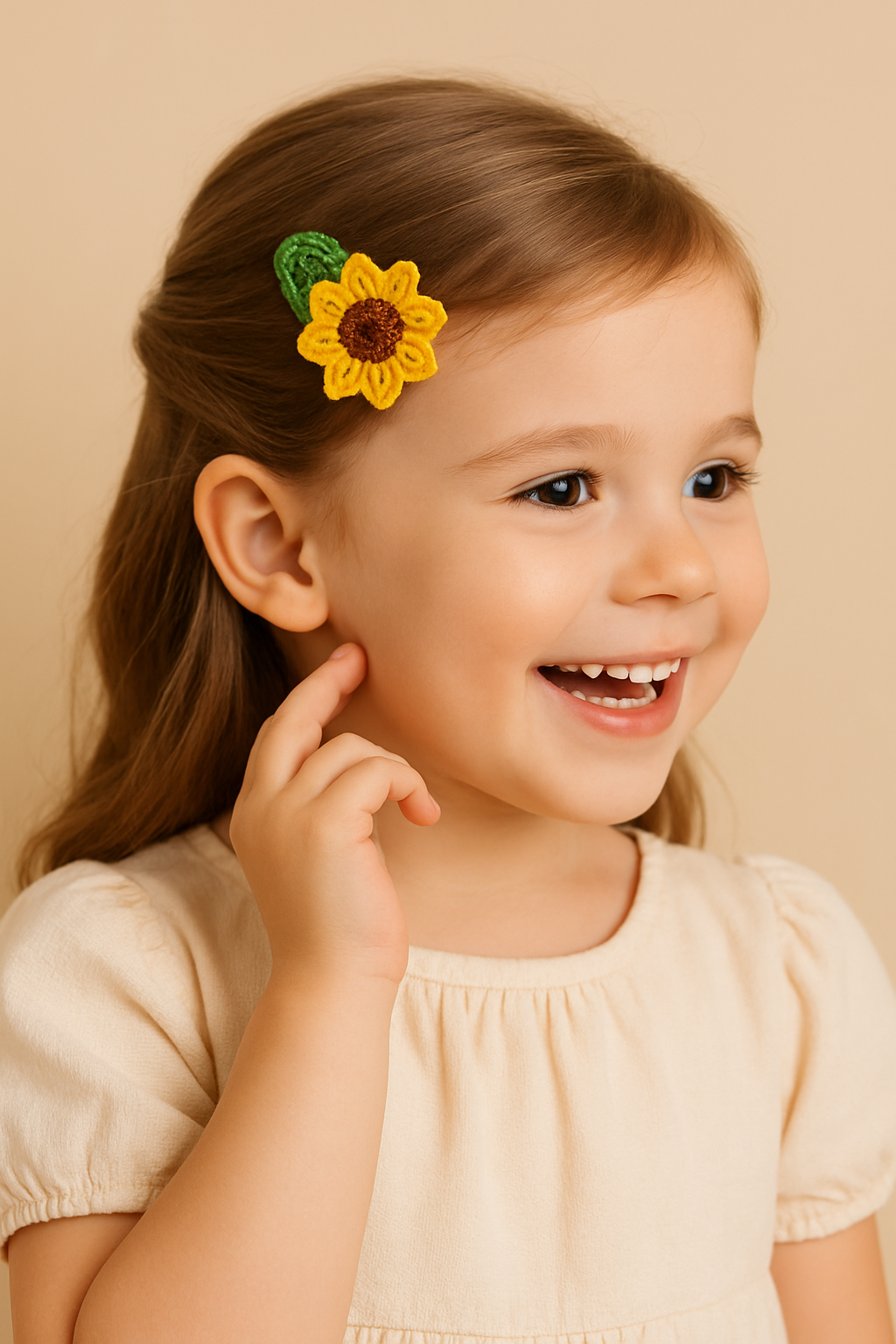 Crochet Sunflower Hair Clips – Set of 2