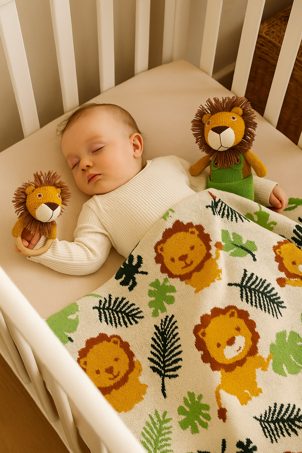Knitted Lion Gift Basket | Premium Gift Set