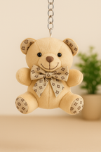 Plush Earthy Shade Teddy Keychain