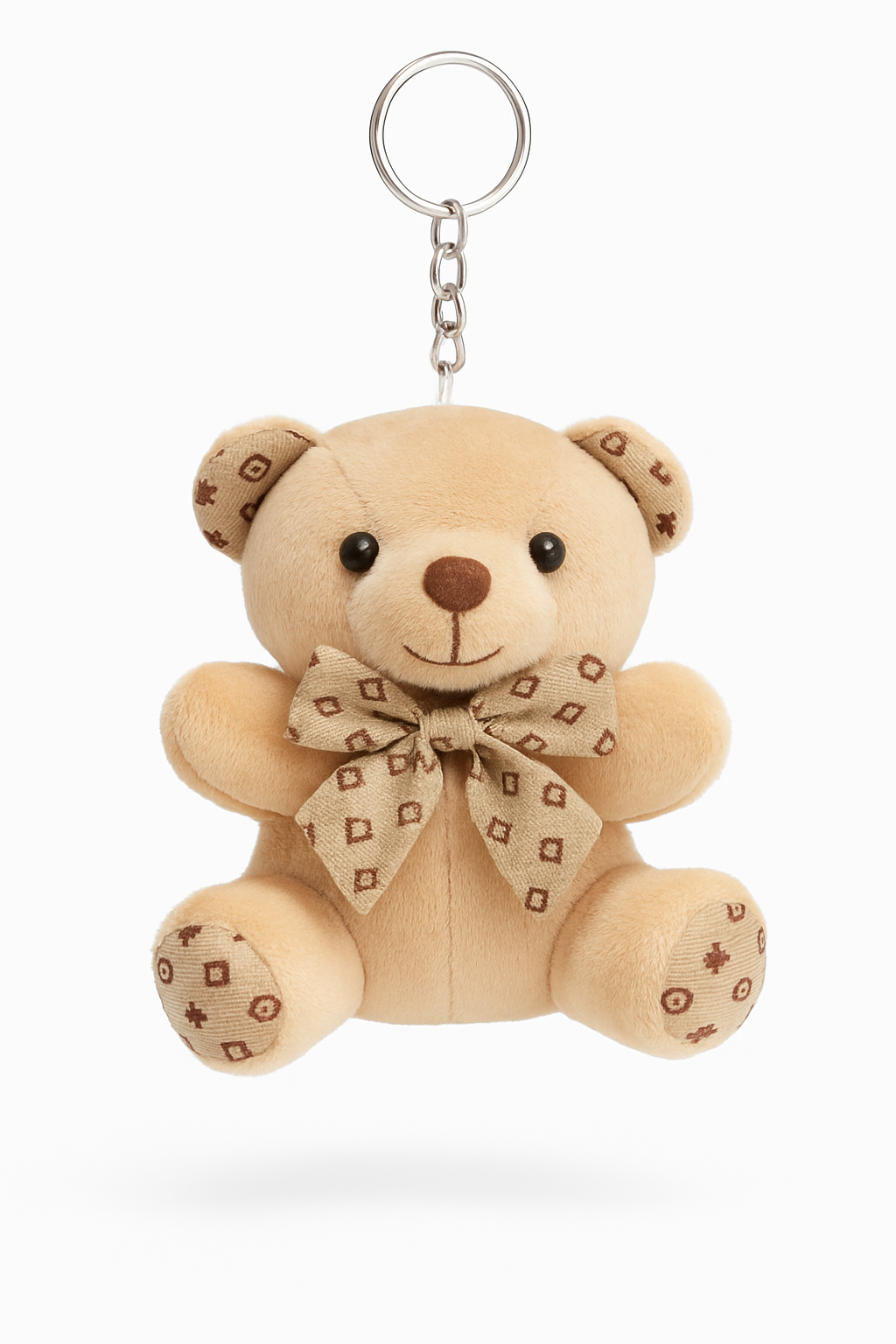 Plush Earthy Shade Teddy Keychain