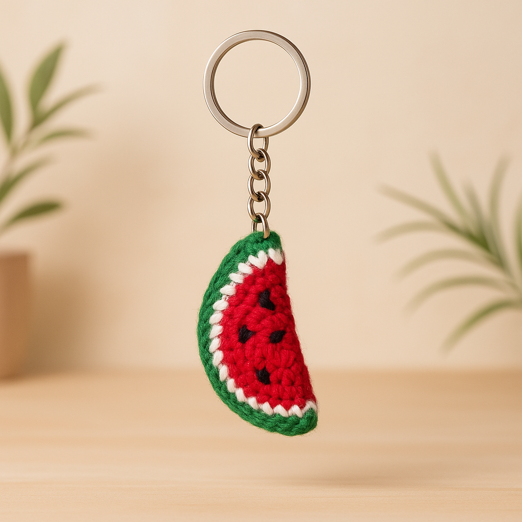 Crochet Watermelon Keychain/Bag Charm