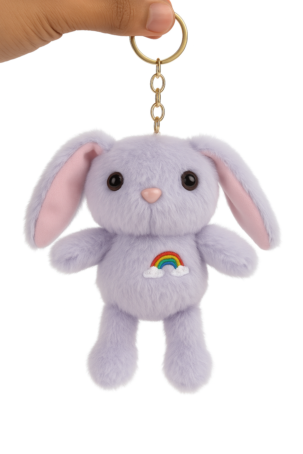 Lavender Bunny Plush Keychain/Bag Charm