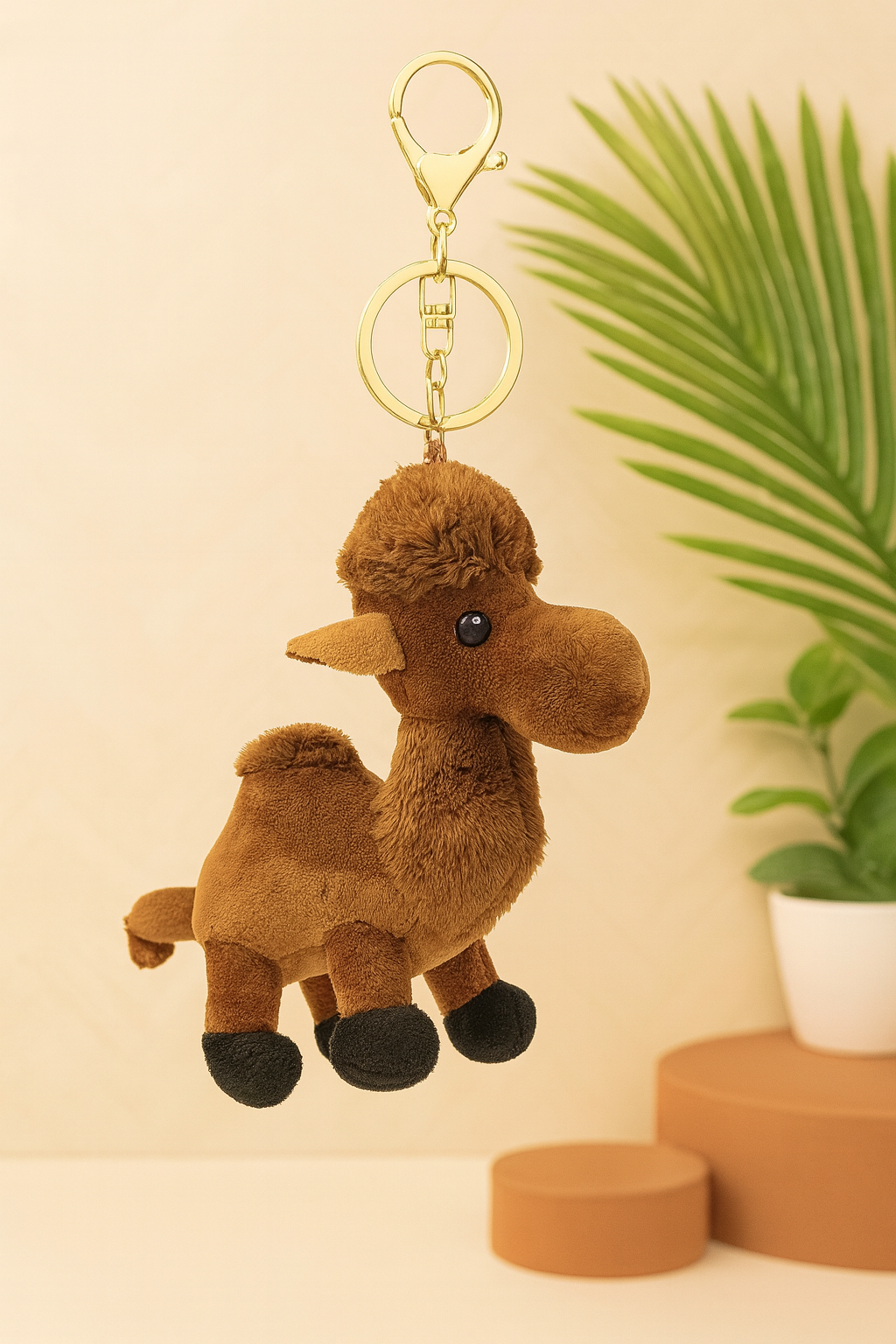 Camel Plush Bag Charm