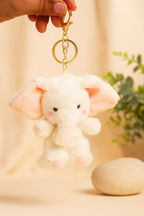 Furry Elephant Plush Bag Charm/Keychain