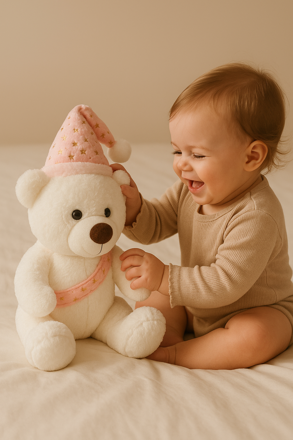 Whumies White Teddy with Sash