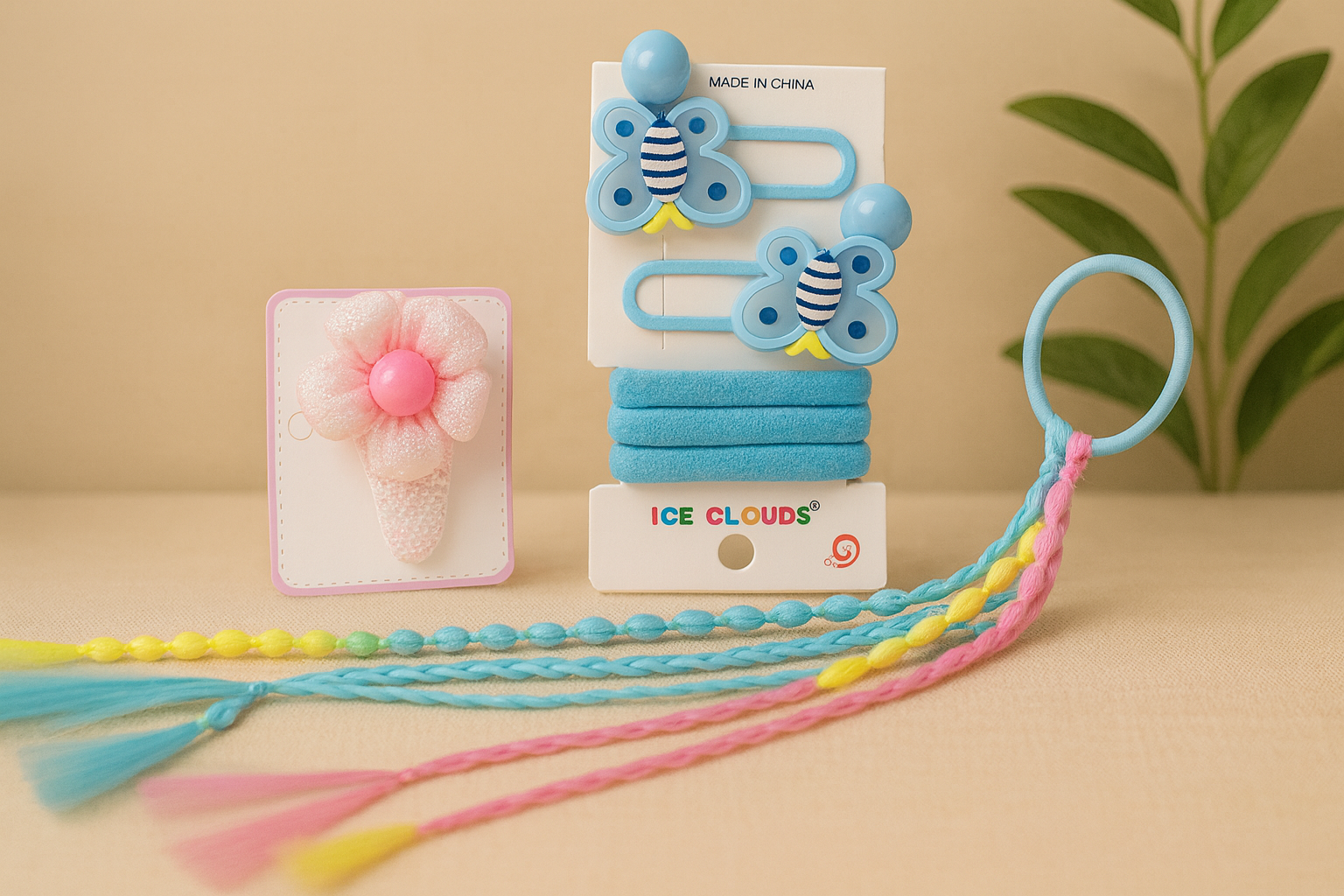 Magical Hair Accessory Set for Girls | Perfect Kanjak Gift (SET OF 9)
