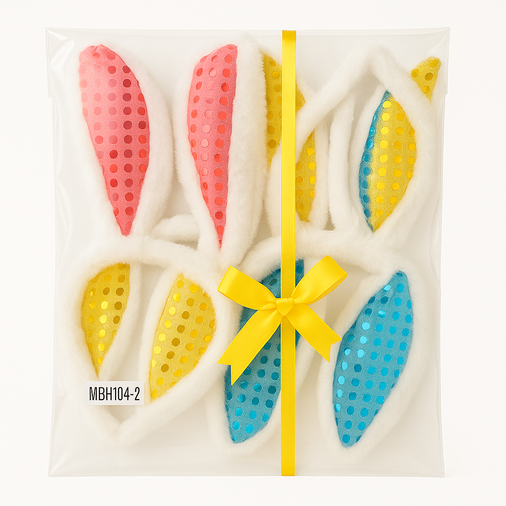 Colorful Bunny Ear Hairbands Pack (Pack OF 9)