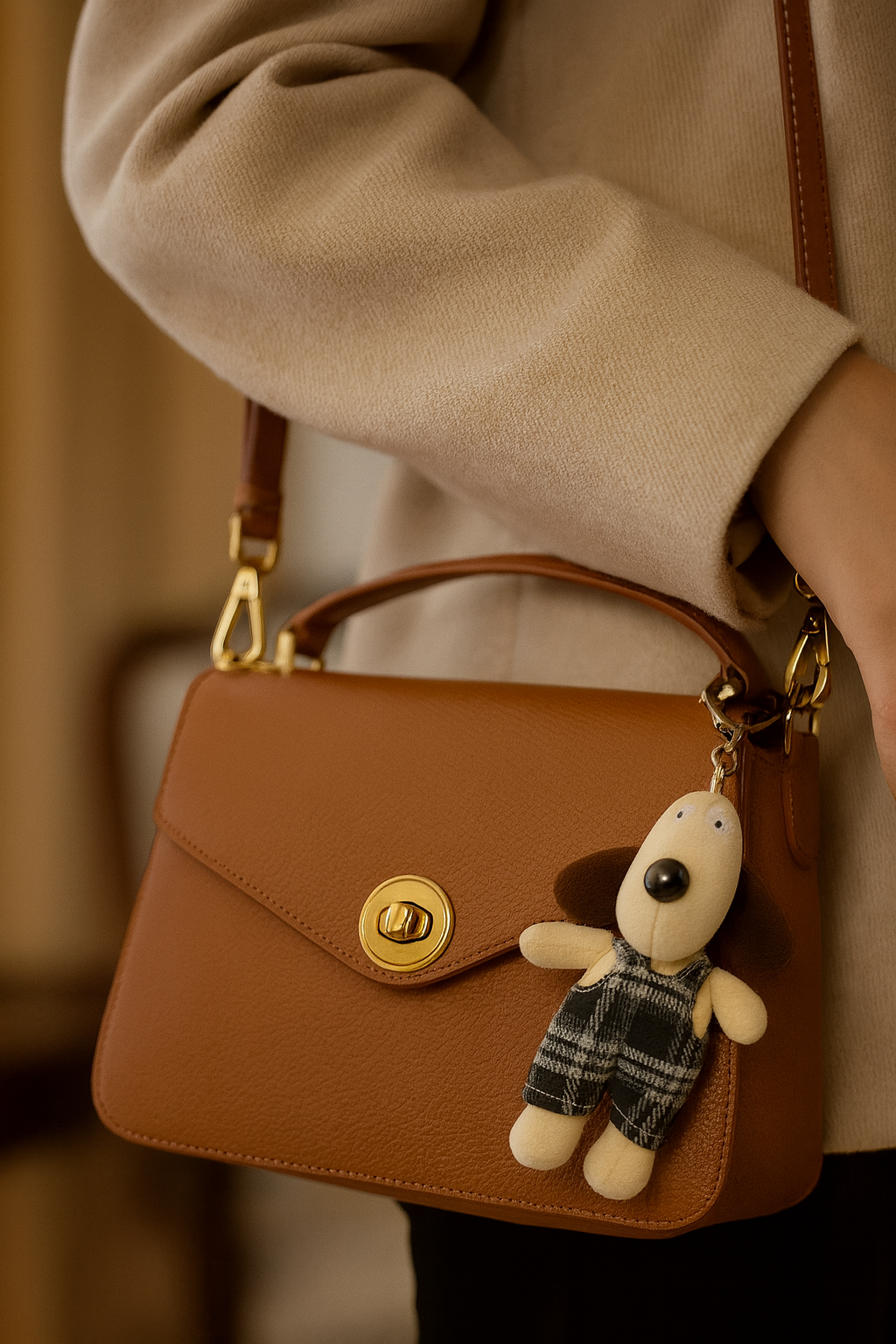 Kawaii Dog Plush Keychain for Bags