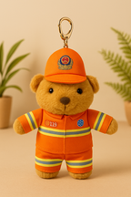 Firefighter Bear Keychain