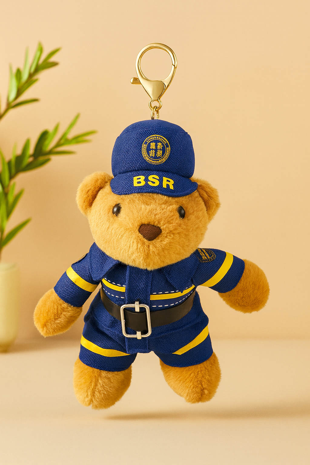 Blue Rescue Bear Keychain – Plush Bag Charm