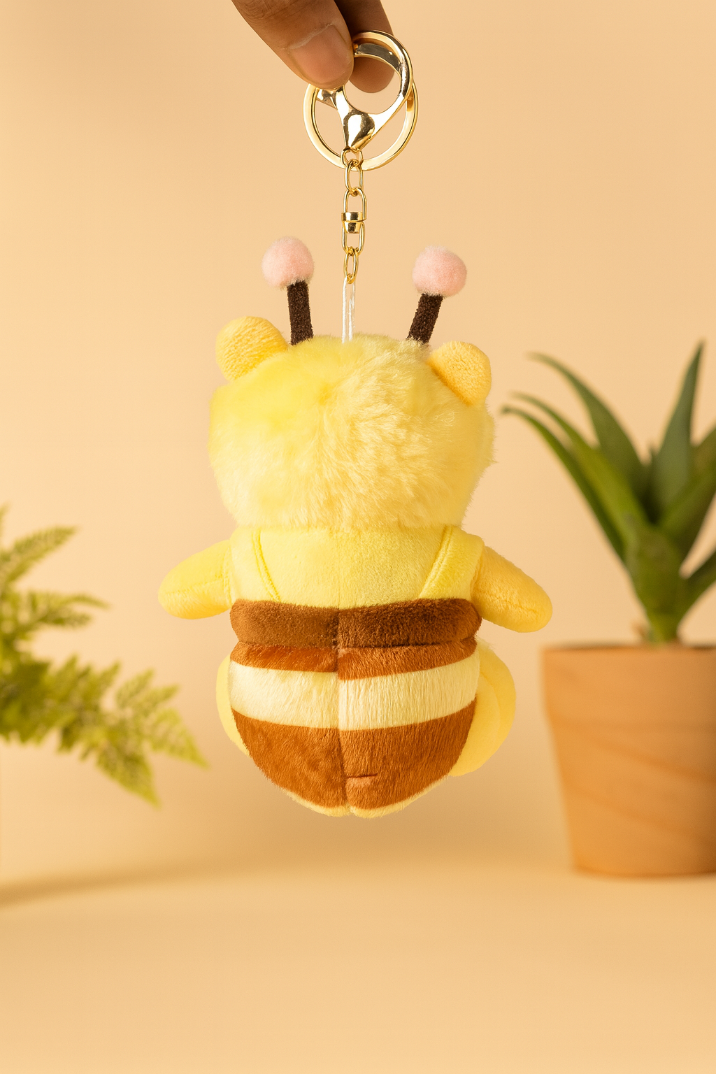 Cute Bee Winnie Plush Keychain