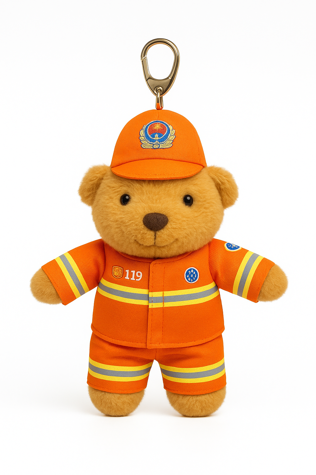 Firefighter Bear Keychain