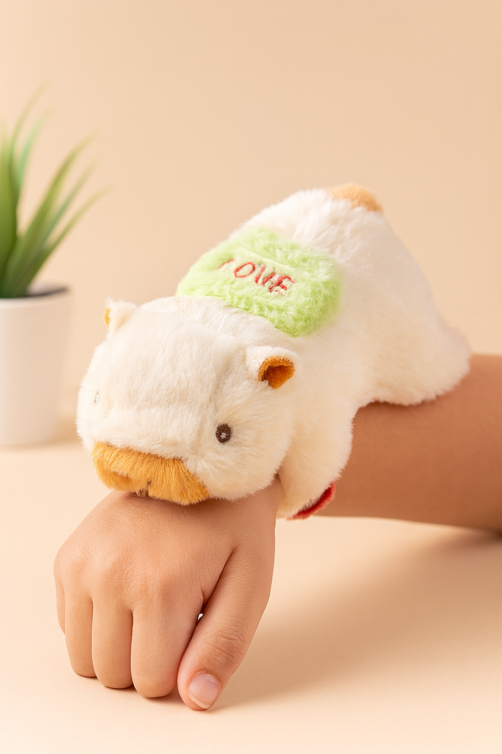 Cute Plush Lamb Wristband for Kids with vibrating tail