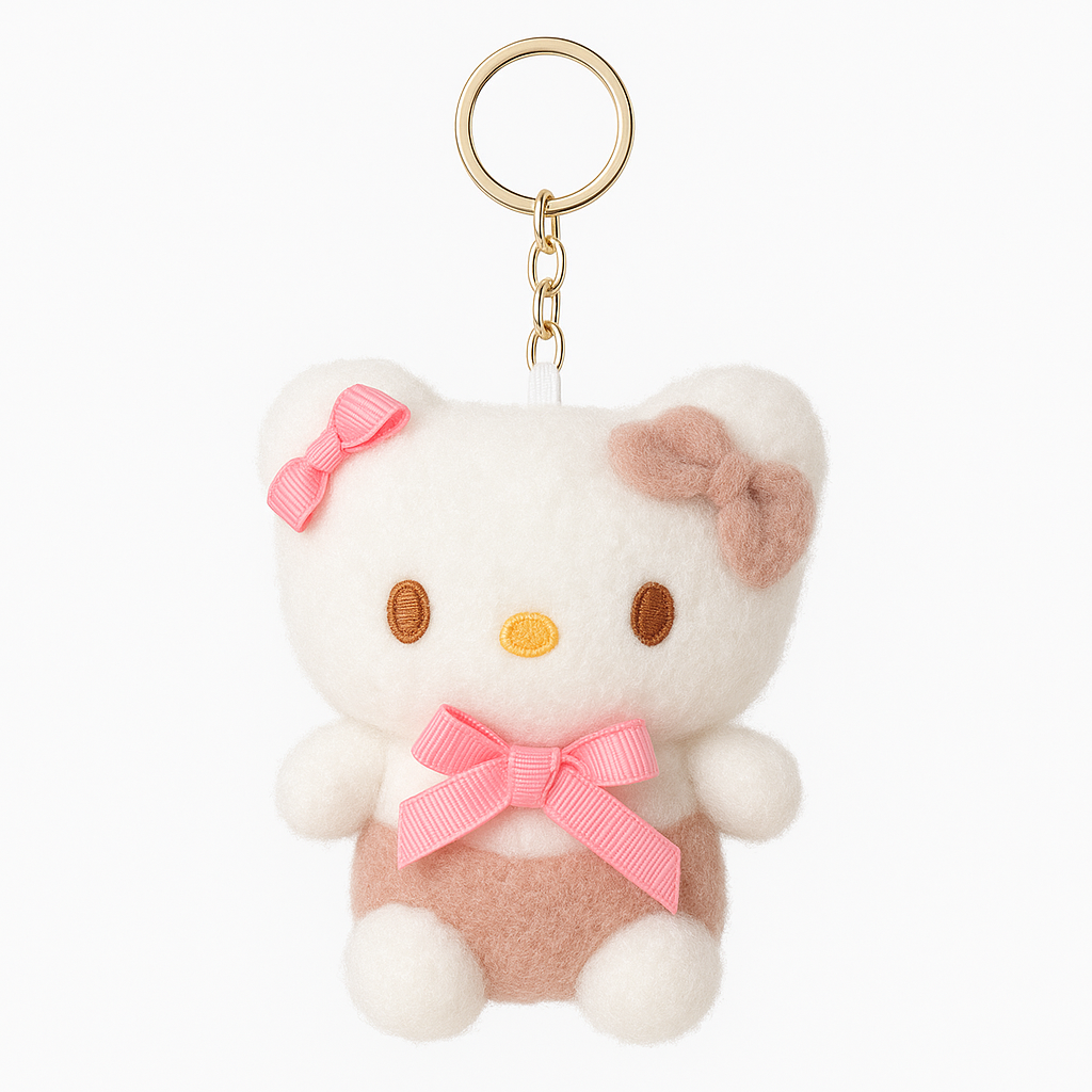 Cute Plush Cat Keychain for Bags & Backpacks