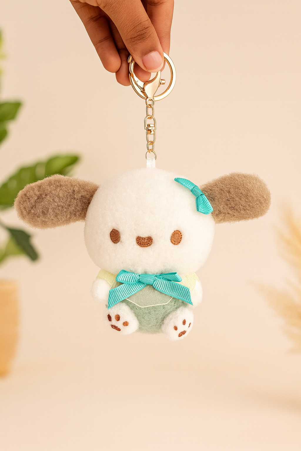 Cute Puppy Plush Keychain – Kawaii Bag Charm
