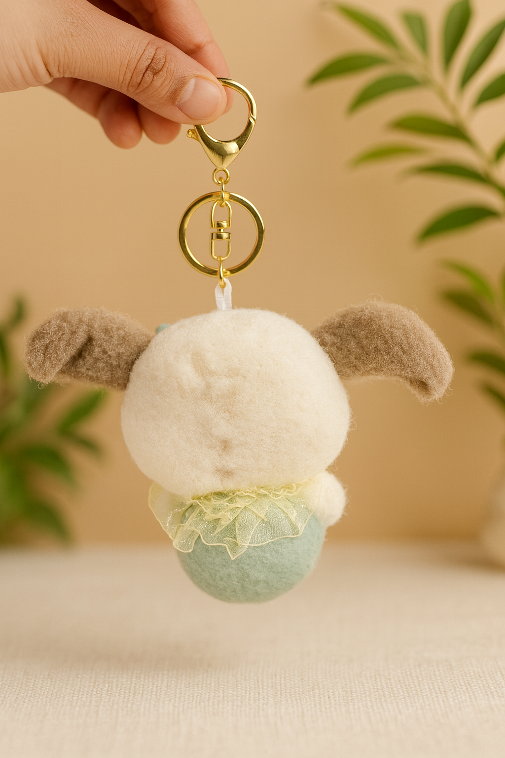 Cute Puppy Plush Keychain – Kawaii Bag Charm