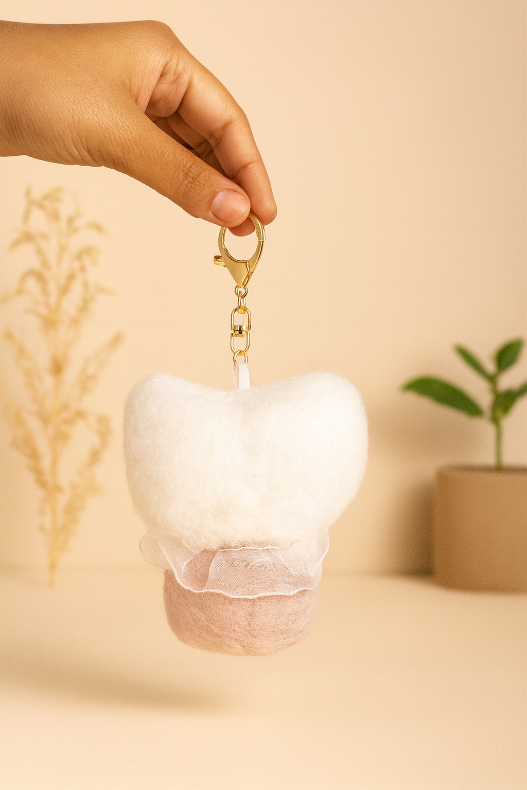 Cute Plush Cat Keychain for Bags & Backpacks