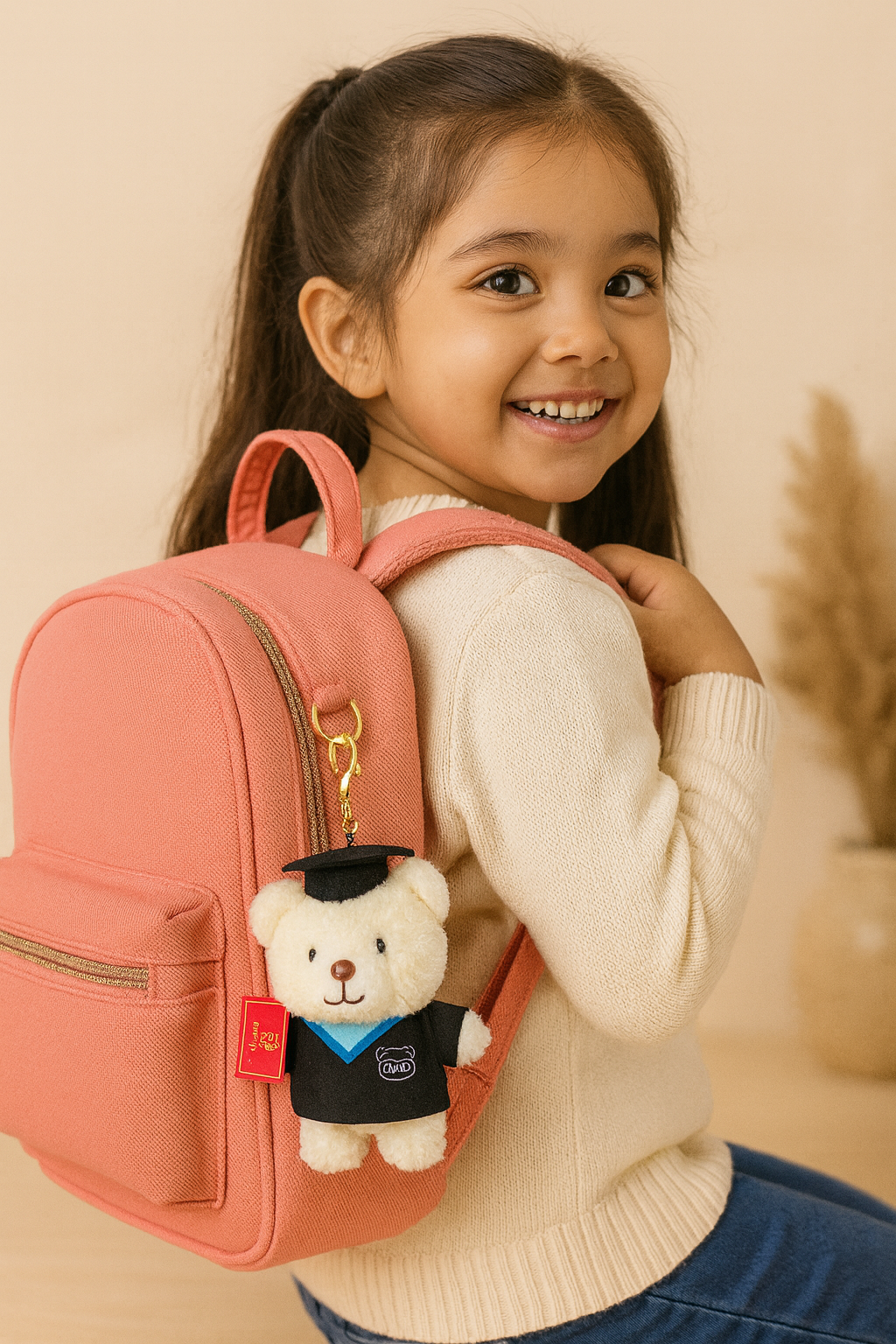 Graduation Teddy Bear Plush Keychain