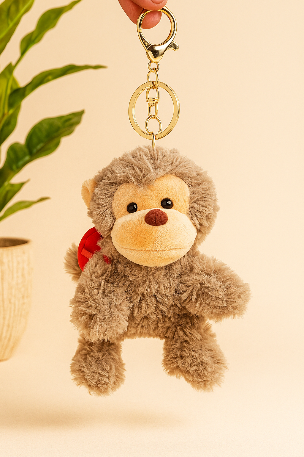 Monkey Plush Bag Charm/Keychain