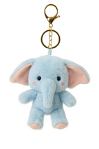 Furry Elephant Plush Bag Charm/Keychain