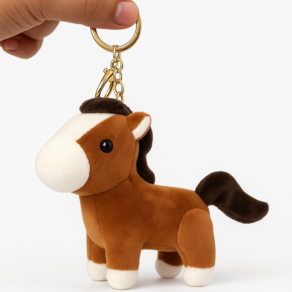 Kawaii Horse Plush Bag Charm/Keychain