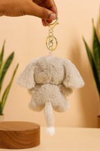 Furry Elephant Plush Bag Charm/Keychain