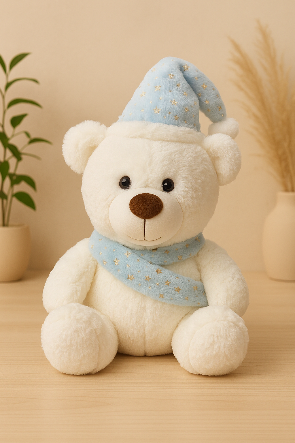 Whumies White Teddy with Sash