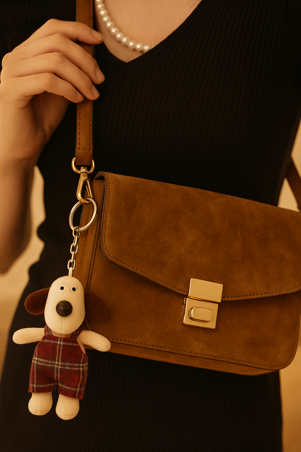 Kawaii Dog Plush Keychain for Bags