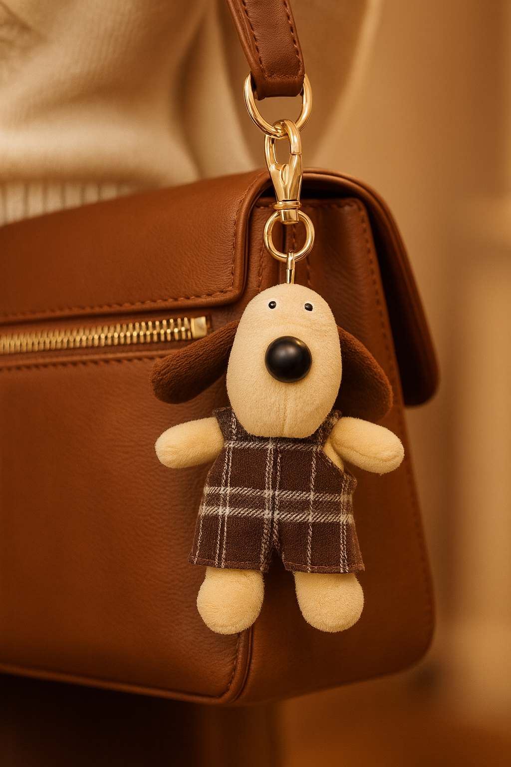 Kawaii Dog Plush Keychain for Bags