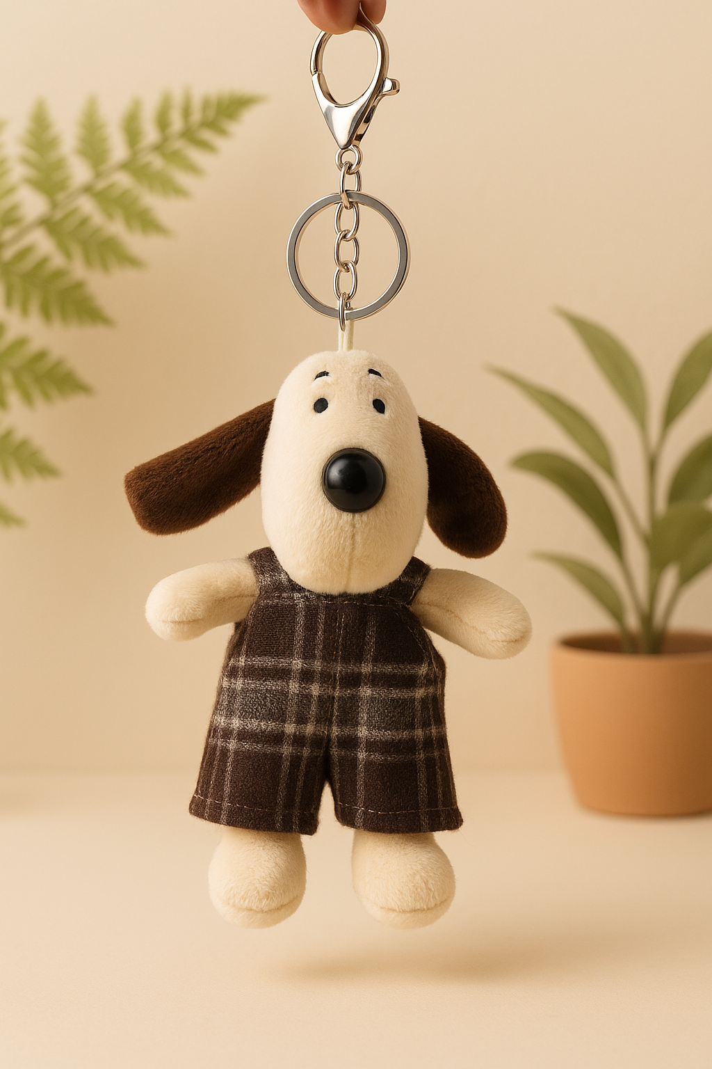 Kawaii Dog Plush Keychain for Bags