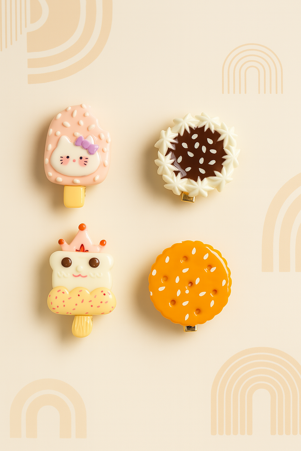 Whumies Set of 4 Cute Hair Clips for Girls – Party Hair Accessory for girls