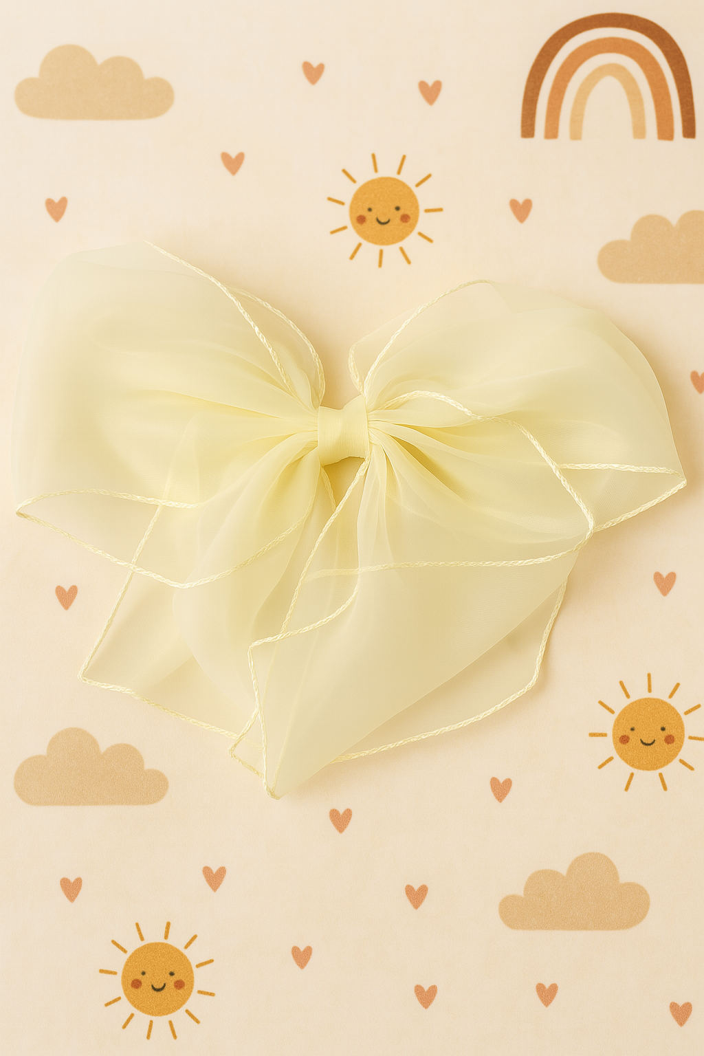 Whumies Large Organza Clip Bow – Big Sheer Hair Bow for Girls, Teens & Women