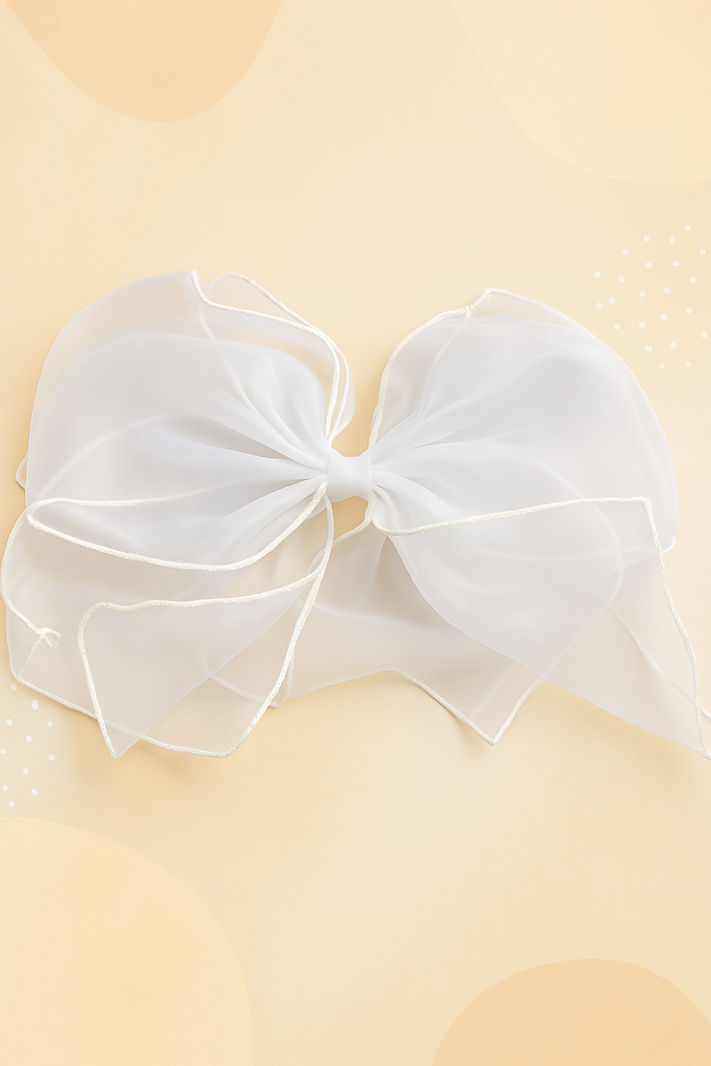 Whumies Large Organza Clip Bow – Big Sheer Hair Bow for Girls, Teens & Women