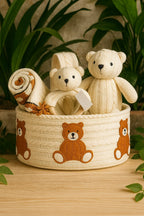Knitted Teddy Bear Gift Basket | Premium Gift Set