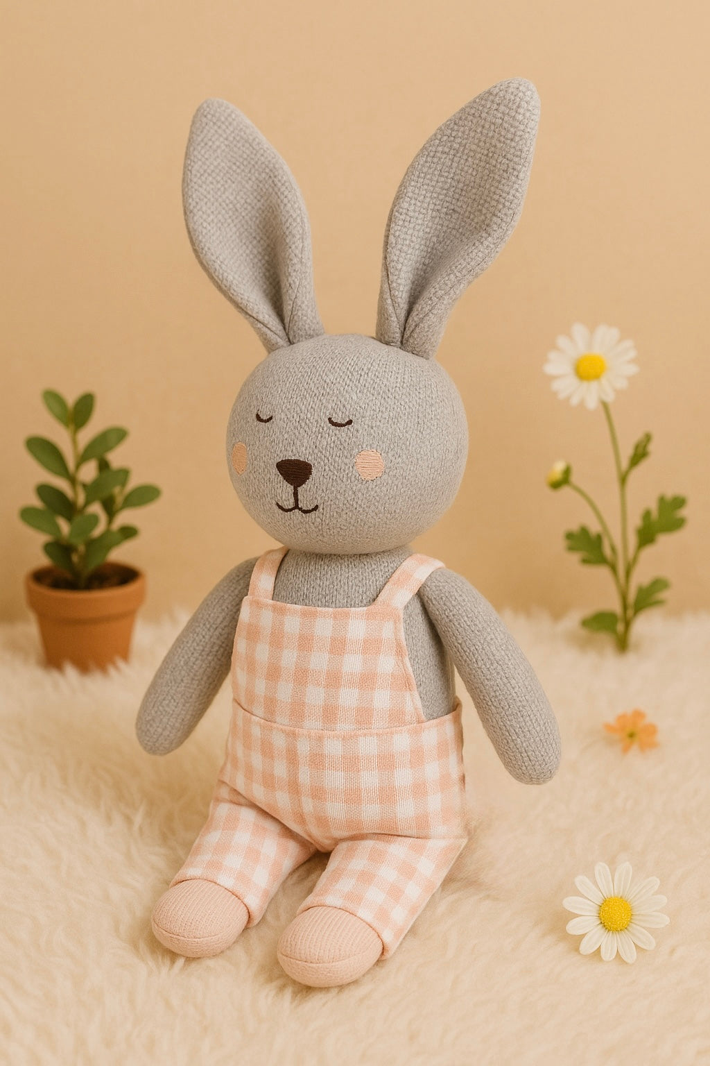Whumies Soft Knitted Bunny in Pink