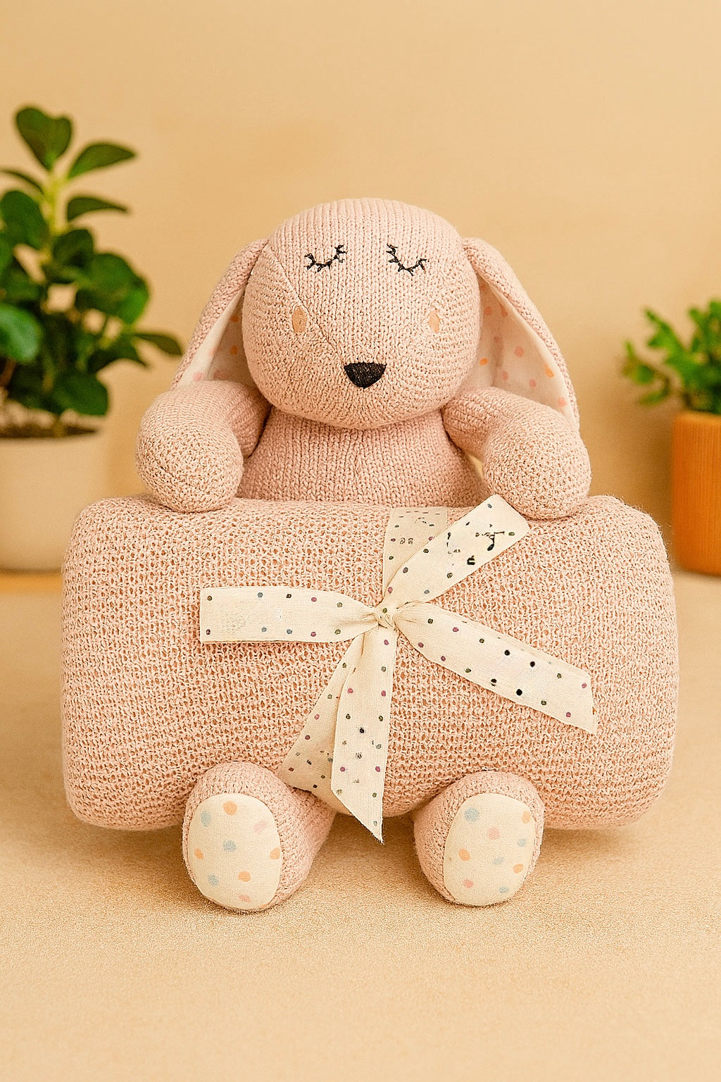 Whumies Pink Bunny Blanket Gift Set | Premium Gift Set