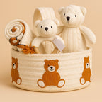 Knitted Teddy Bear Gift Basket | Premium Gift Set