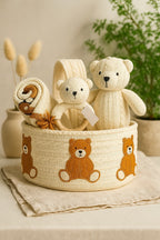 Knitted Teddy Bear Gift Basket | Premium Gift Set